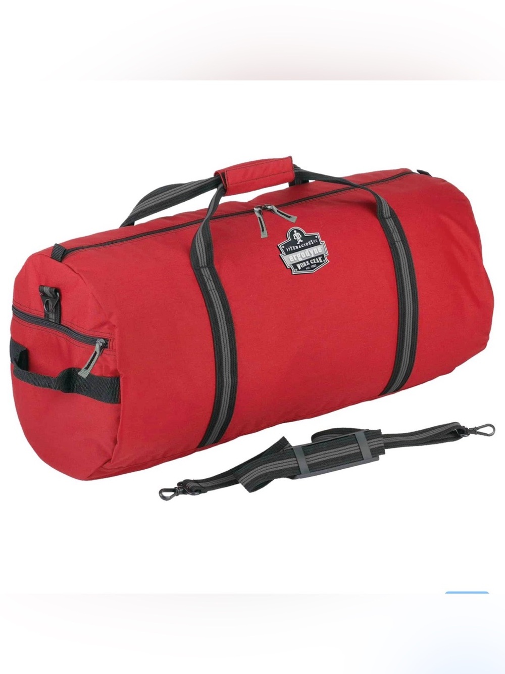 Ergodyne 5020M Large Duffel Bag 13022 Red Black Nylon Soft Side Zip Pockets EUC